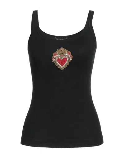 Dolce & Gabbana Tank Tops In Black