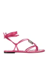 Dolce & Gabbana Woman Thong Sandal Garnet Size 7.5 Lambskin In Pink