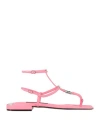 Dolce & Gabbana Woman Thong Sandal Pink Size 7.5 Lambskin In Pink