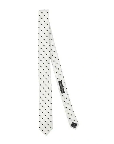 Dolce & Gabbana Woman Ties & Bow Ties Ivory Size - Silk In White