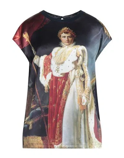 Dolce & Gabbana Woman Top Black Size 10 Silk, Cotton, Elastane