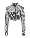 Dolce & Gabbana Woman Top Black Size 10 Silk, Viscose, Elastane In Black