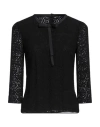 Dolce & Gabbana Woman Top Black Size 10 Viscose, Polyamide In Black