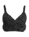 Dolce & Gabbana Woman Top Black Size 14 Wool, Acrylic, Alpaca Wool In Black