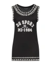 Dolce & Gabbana Embellished Cotton-jersey Tank In Black
