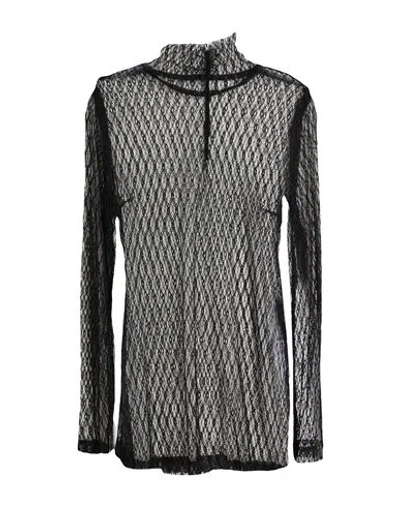 Dolce & Gabbana Woman Top Black Size 2 Viscose, Polyamide In Multi