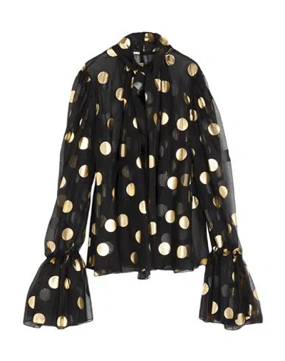 DOLCE & GABBANA DOLCE & GABBANA WOMAN TOP BLACK SIZE 4 SILK