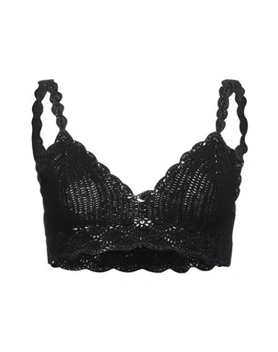 Dolce & Gabbana Woman Top Black Size 8 Cotton, Viscose