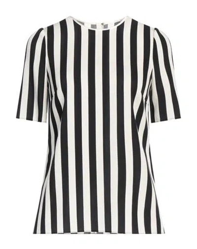 Dolce & Gabbana Woman Top Black Size 8 Silk, Elastane