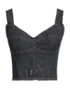 Dolce & Gabbana Indigo Cumber Evlox Denim Camisole In Blue