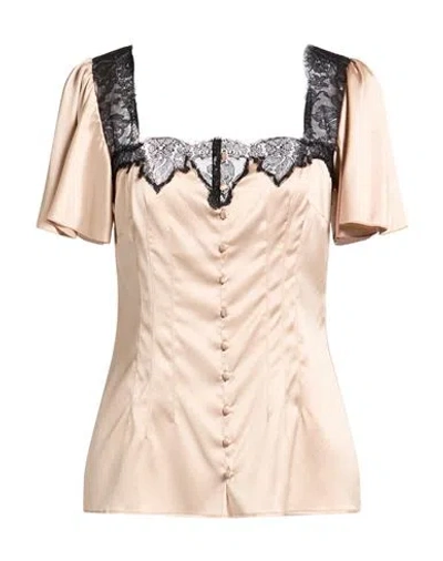 Dolce & Gabbana Woman Top Blush Size 2 Silk, Viscose, Elastane, Polyamide In Neutral