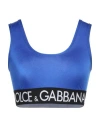 Dolce & Gabbana Woman Top Bright Blue Size 2 Polyamide, Elastane In Blue