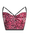 Dolce & Gabbana Woman Top Fuchsia Size 12 Polyamide, Polyurethane, Elastane In Pink