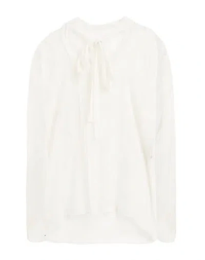 Dolce & Gabbana Woman Top Ivory Size 6 Silk, Polyamide, Viscose