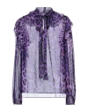 Dolce & Gabbana Woman Top Purple Size 8 Silk