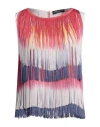Dolce & Gabbana Fringed Silk Crepe De Chine Top In Red