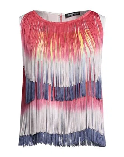 Dolce & Gabbana Fringed Silk Crepe De Chine Top In Bunt