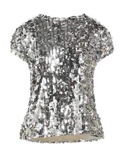 Dolce & Gabbana Woman Top Silver Size 0 Polyester