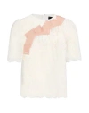 Dolce & Gabbana Woman Top White Size 16 Polyamide, Cotton, Viscose, Acetate In White