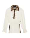 Dolce & Gabbana Woman Top White Size 2 Silk, Cotton, Elastane In White