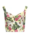 Dolce & Gabbana Woman Top Yellow Size 0 Silk, Polyamide, Elastane In Yellow
