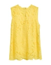 Dolce & Gabbana Woman Top Yellow Size 8 Viscose, Cotton, Polyamide