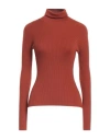 Dolce & Gabbana Woman Turtleneck Brown Size 8 Virgin Wool In Brown