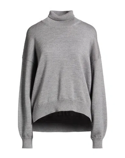Dolce & Gabbana Woman Turtleneck Grey Size 6 Virgin Wool In Gray