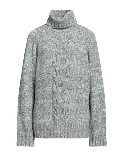 Dolce & Gabbana Woman Turtleneck Light Grey Size 8 Cashmere, Acetate, Polyamide, Metallic Polyester