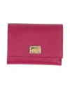Dolce & Gabbana Small Leather Flap-over Wallet In Red