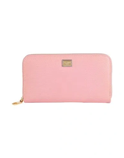 Dolce & Gabbana Woman Wallet Pink Size - Calfskin