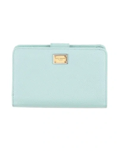 Dolce & Gabbana Woman Wallet Turquoise Size - Calfskin