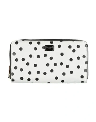 Dolce & Gabbana Woman Wallet White Size - Calfskin