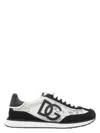 Dolce & Gabbana Black And White Low Top With Lace Details And Dg Patch On The Side In Black