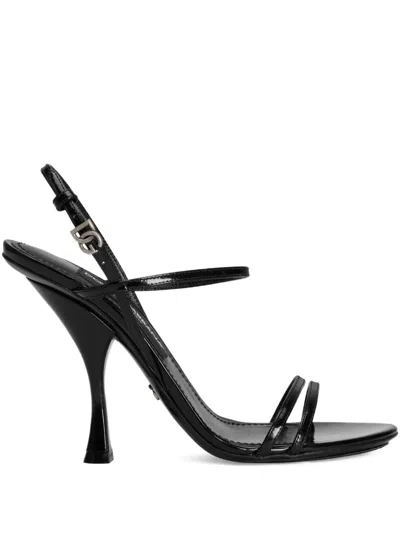 DOLCE & GABBANA DOLCE & GABBANA WOMEN 105MM LEATHER ANKLE STRAP SANDALS