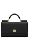 Dolce & Gabbana Textured Calfskin Mini Bag With Gold-tone Hardware In Black