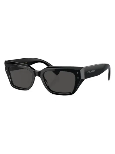 Dolce & Gabbana Women's 52mm Rectangular Sunglasses In Black