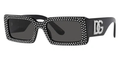 Pre-owned Dolce & Gabbana Women's 53mm Black Sunglasses Dg4447b-501-87-53 In Gray