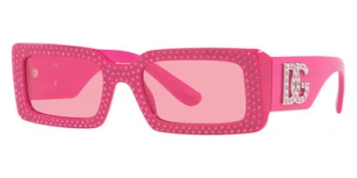 Pre-owned Dolce & Gabbana Women's 53mm Fuchsia Sunglasses Dg4447b-326284-53 In Pink