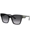 Dolce & Gabbana Dg4384 501/8g Women's Sunglasses - Black Frame, Gray Gradient Lenses