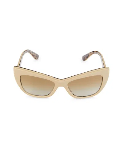 Dolce & Gabbana Cat-eye Frame Sunglasses In Light Brown