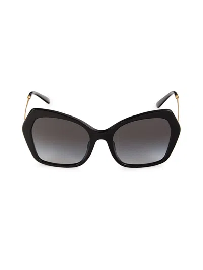Dolce & Gabbana Women's 56mm Cat Eye Sunglasses In Black