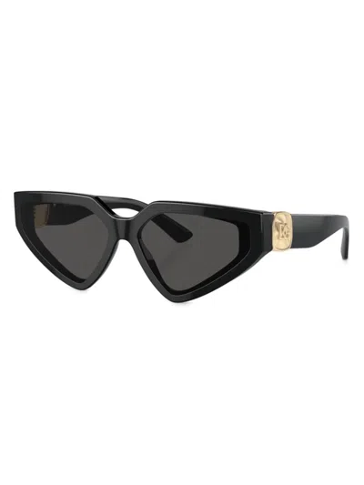 Dolce & Gabbana Women's 59mm Cat-eye Sunglasses In Black Dark Grey