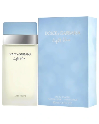 Dolce & Gabbana Women's 6.8oz Light Blue Edt In White