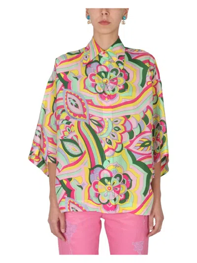 DOLCE & GABBANA WOMEN'S 60S PRINT SHIRT | SIZE 40 | F5P38T