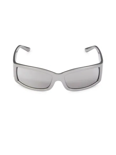 Dolce & Gabbana Women's 61mm Metallic Rectangle Sunglasses In Grey