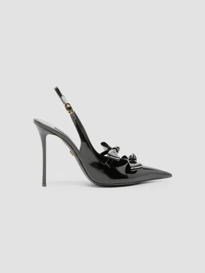 Dolce & Gabbana Women's 90mm Patent Leather Slingback Pumps In Nero