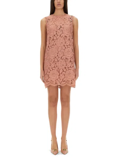 DOLCE & GABBANA DOLCE & GABBANA WOMEN "A LINE" FLORAL LACE DRESS