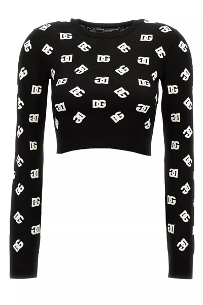DOLCE & GABBANA DOLCE & GABBANA WOMEN ALL OVER LOGO SWEATER