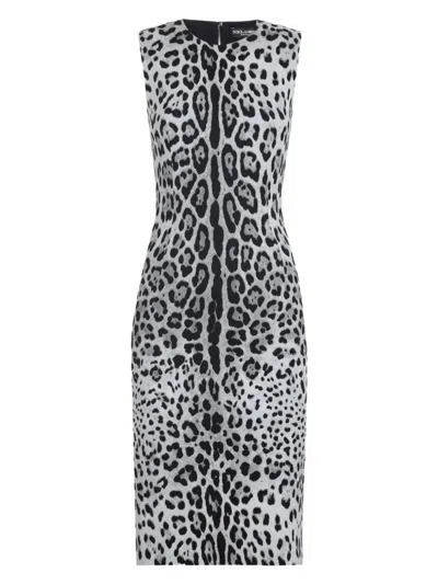 DOLCE & GABBANA WOMEN'S ANIMAL PRINT MIDI DRESS